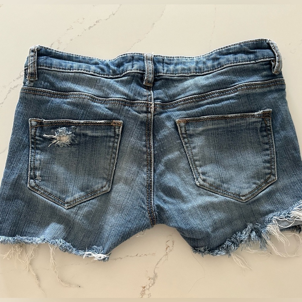 GRG MONTRÉAL Denim Cut off Jeans Shorts Size 1 - Picture 2 of 4